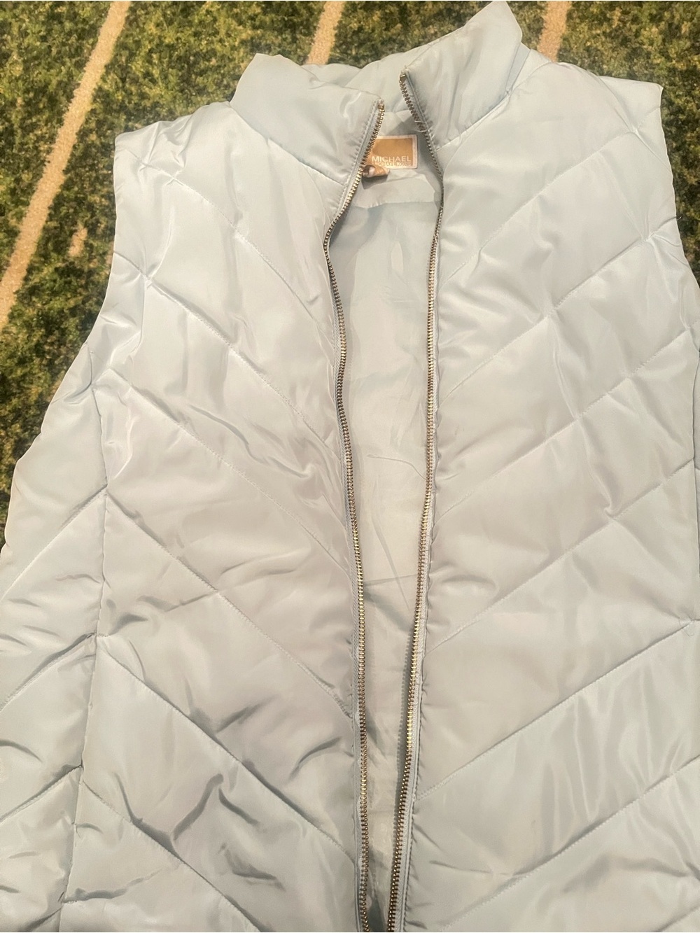 Michael Kors Light Blue Quilted Puffer Vest size Medium. Beautiful
